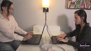 Horny And Moaning In Topless! With Georgia Jones And Sinn Sage