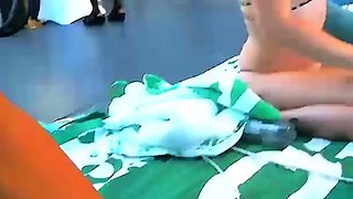 Big boobs amateur flashing and sex in public