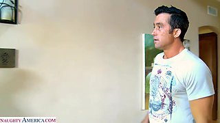 Big Boob neighbor Sophie Dee stops by to fuck and suck your big cock