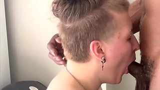 Cheating husband fucks tomboy babysitter