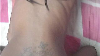 Sexy black domestic sucks my cock and I fuck her doggystyle when wife is not home