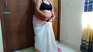Gujarati Sexy Aunty Having Sex with Sex Toy While Watching Neighbor Helping Her by Fucking While Her Husband Was Not at Home