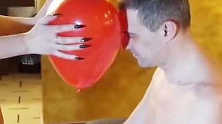 Balloon punishment - BDSM slave