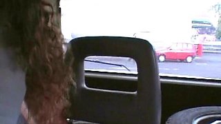 Fat German Woman Eating Cum in the Car