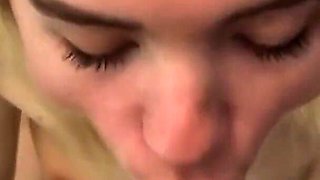 Huge Dick for My Sister-in-law. Schoolgirl Gives a Blowjob While Parents Are Away