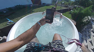 Orgasm in the Jacuzzi