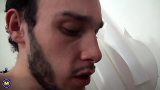 Huge Tits French Mature Carola Gets Two Cocks At Once In Her Wet Pussy - MatureNl