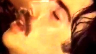 Redhead and blonde in hardcore double penetration movie