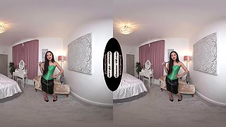 Louisa Lu Green Goddess In Basque Corset Goes Commando In Special Joi Treat - 8k Vr