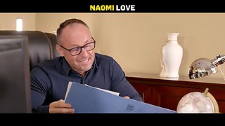 Daddy4k. adorable naomi love determined to get the job and displayed her huge Natural Tits and vagina to the future boss