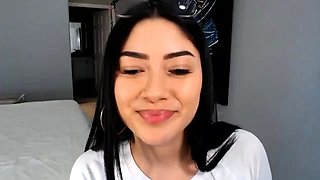 Hot brunette from squirt masturbating on webcam