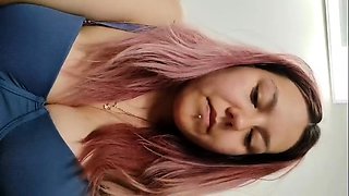 European amateur redhead masturbates on webcam