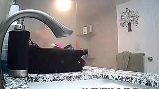 Sexy black amateur caught taking a shower on hidden cam