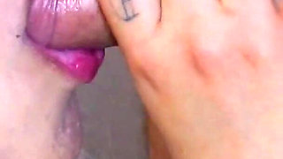 Side Blowjob in Close-up with Explosive Cum Shot on the Face