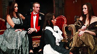 Classic Porn with Big Tits MILFs with Sexy Lingerie Fucked at Group Sex