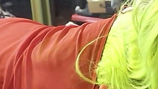 Next Door Dolly and Stunt Cock- Thrusting Vibrator Swallow Blowjob