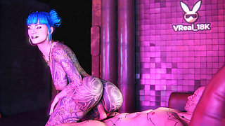 Cheri Nowlin giving you a proper Reception at Clouds nightclub, Cyberpunk 2077 parody