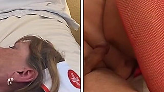 Granny Nurse: Sucking Cock & Fucking Dildos