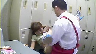 Pigtailed Japanese screwed in office sex video