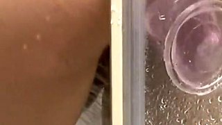 (full Video) Real Amateur - Fucking Myself in Shower with a Huge Dildo Makes Me Cum