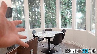 Property Agent Venus and I get a surprise fuck in our house we're Buying