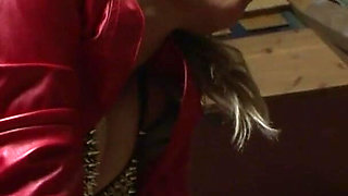 Domina Enjoys Cruel Femdom Ball Busting and Pegging