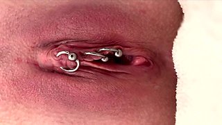 Pulling and Stretching My Pierced Clit and Pushing My Pussy