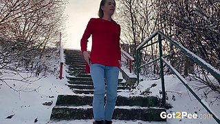 Over The Icy Steps by Got 2 Pee where girls come to piss