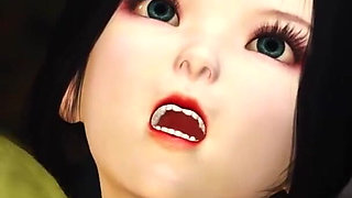 Hot sex! Beautiful young queen gets fucked hard by a Google green monster in the mystical cave