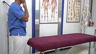 Huge Cock Masseuse Fucks Latina Patient with Natural Big Tits and Cums Inside