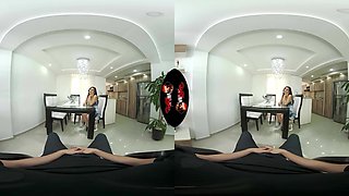 Bad Table Manners - Big Tit Latina Babe; Brunette Heels Kitchen Table Blowjob Doggy Style Missionary Cum Shot
