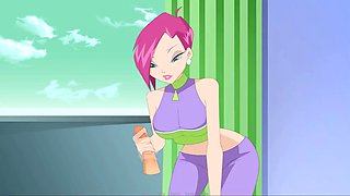 Fairy Fixer JuiceShooters - Winx Part 33 fuck Stella in the shower and handjob Tecna by LoveSkySan69