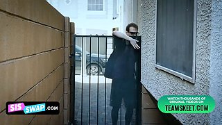 The college nerd and his hooligan classmate make a deal to trade their stepsisters for hot orgy
