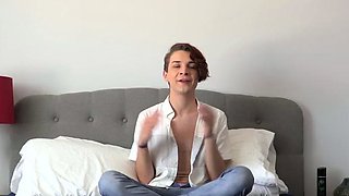 Naughty Gay Drains His Cock Juices