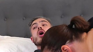 Hey, Dude, That's the Wrong Pizza! Two Horny Busty MILFs Fuck with a Happy Pizza Delivery Guy!