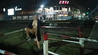 Sex on the Streets Caught by Stranger Walking Naked Through the City