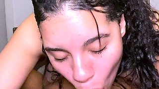 Hot brunette slut for extreme amateur pov blowjob