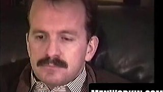 Horny lil' lad jacks his hard dildo rigid