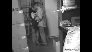 Hot Sexy Babe Sucking and Fucking her pussy at the stock room