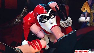 Sexy arkham chicks fucked and blowing big cocks