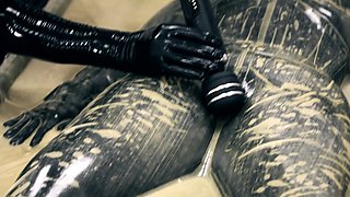 Fetish office threesome bj