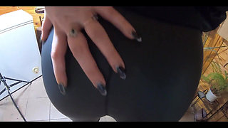 Milfycalla- a Lot of Cum on My Black Down Jacket and Black Leather Leggings 216