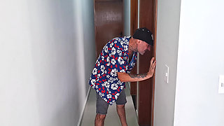 Old Man Chases Young Girl and Fucks Her in the Bathroom