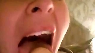 Independent Teen brunette girl toying pussy outdoor