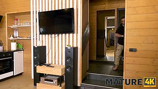 Mature4k. woman takes boner in humid fuck-hole for some hot sex in the sauna