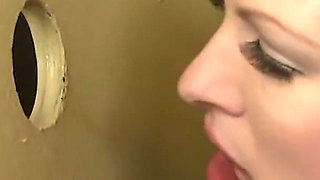 Sexy blonde Vicky Vixen masturbated her horny pussy and get surprised by huge cock and sucks it