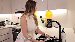 I fucked my friend's mom in the kitchen after his birthday