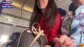 Risky Public Jerking Off On A Plane Full Of People - Public Dick Flashing - Katty West