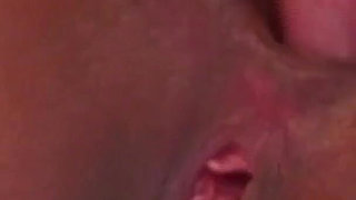 Ebony Babe Spreads Legs and Asshole for Huge Cock to Rialed in and Cum Swallows