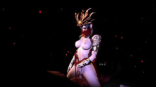 Medusa Queen Cai Lin Ride the Big Cock - 3D Animation